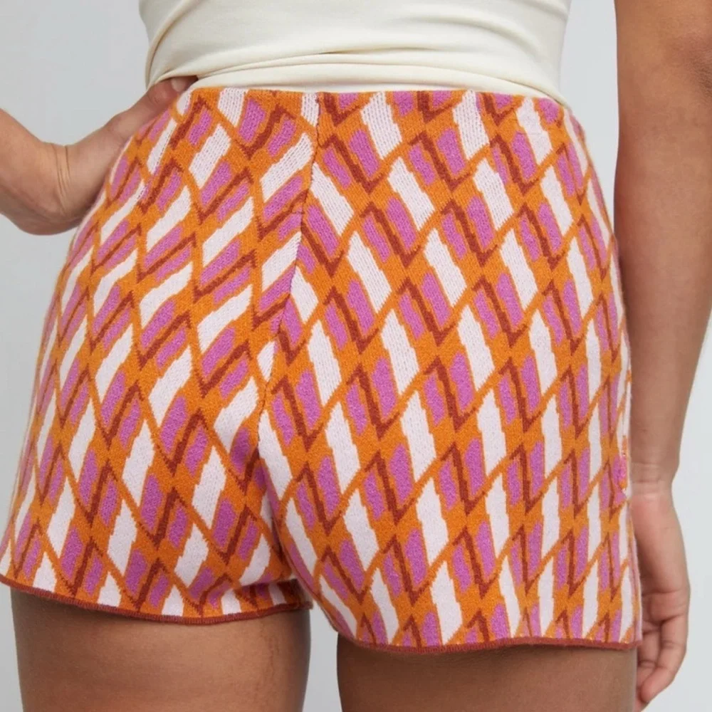 FREE PEOPLE swit micro shorts stretchy retro 70s Large high waisted - Picture 2 of 8